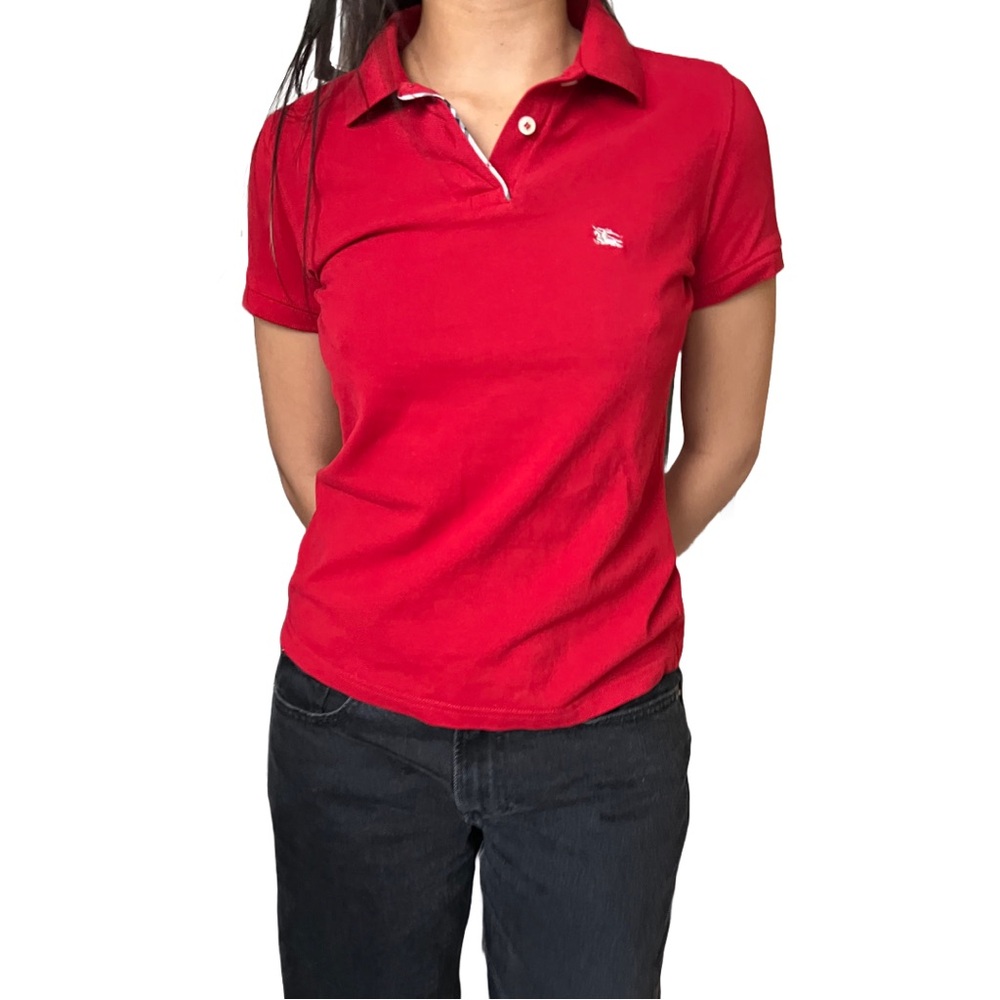 Burberry London Shortsleeved Red Polo